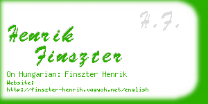 henrik finszter business card